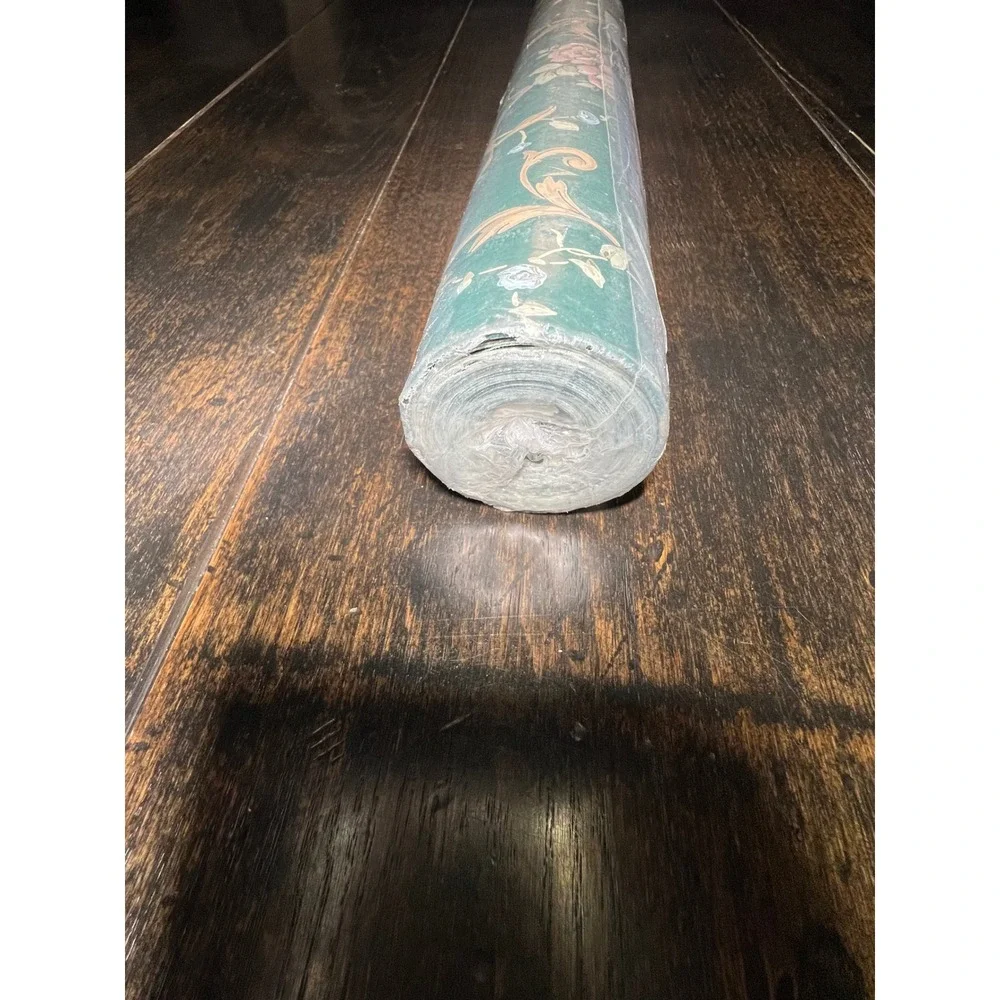 C&A Wallcoverings VTG Floral Wallpaper Teal Pink Green SH2093 Run 4 33ft Bolt